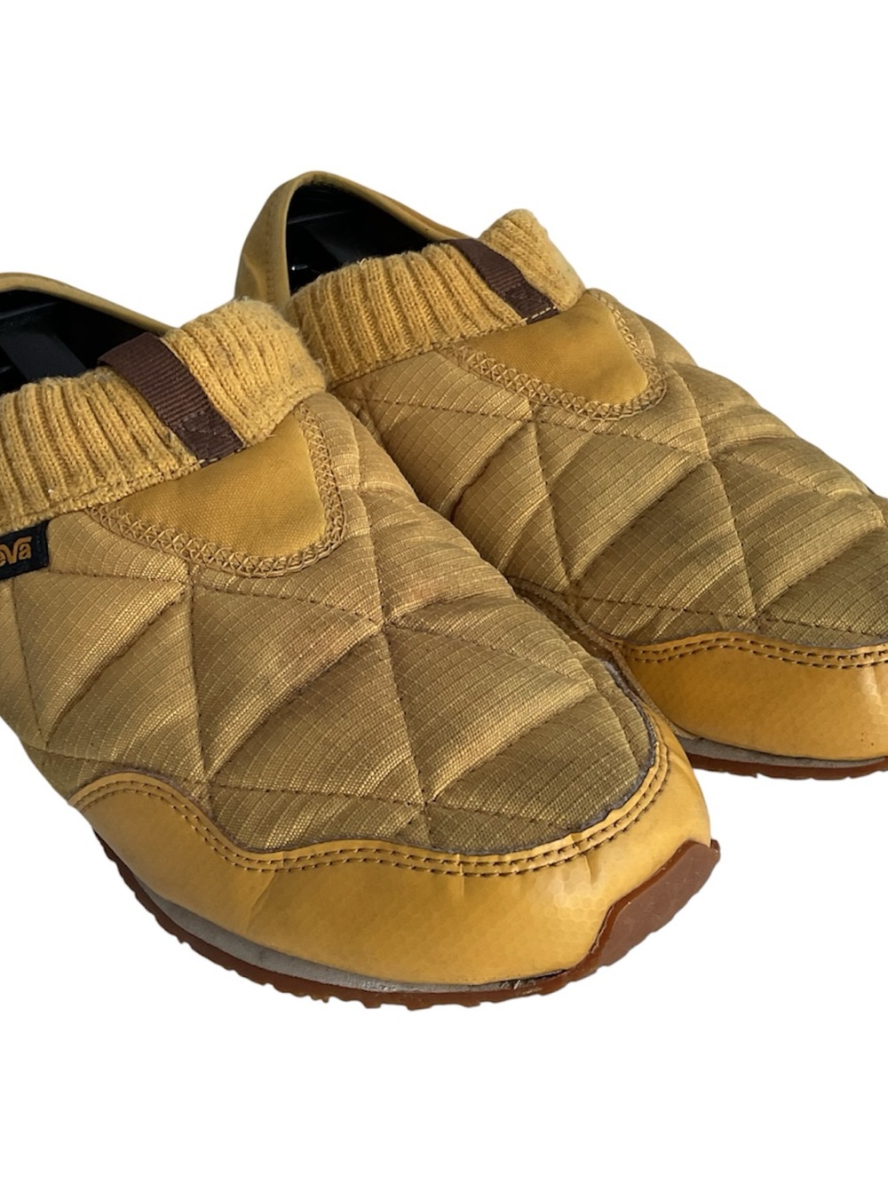 Teva Re Ember Moc Slippers Quilted Yellow Mustard Casual Puffer Shoes Women’s 8